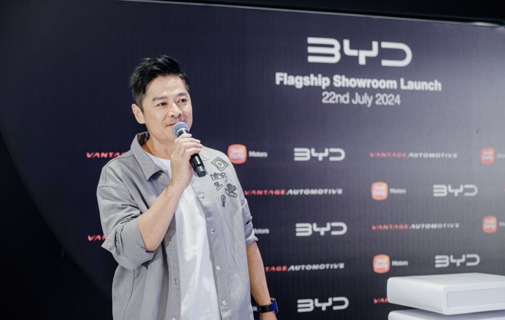 Li Nanxing at opening of BYD showroom in Singapore